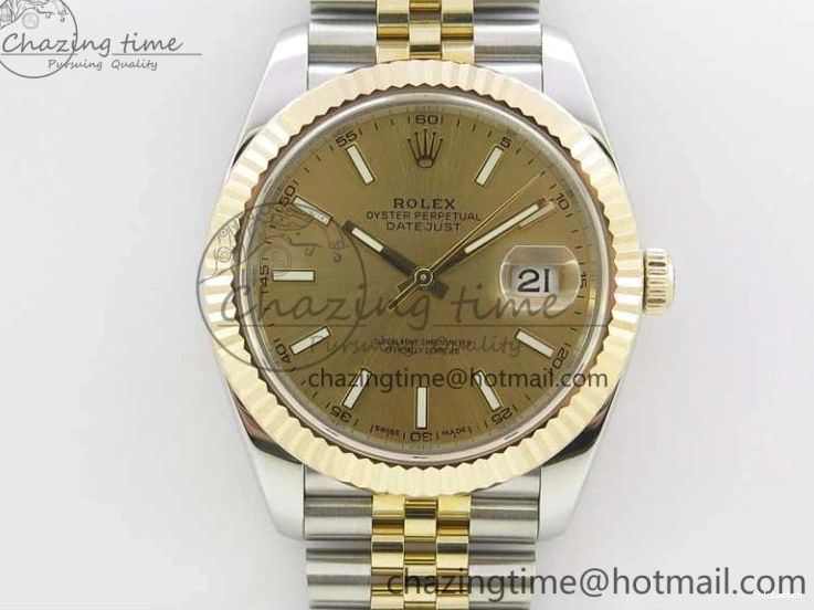 Best Bracelet Dial WWF Stick 126333 Edition 41 Makers YG Jubilee DateJust Wrapped Gold Wrapped SS SS A2836 on YG 0410